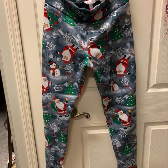 Ladies size Large Fleece Christmas Leggings - Picture 4 of 9